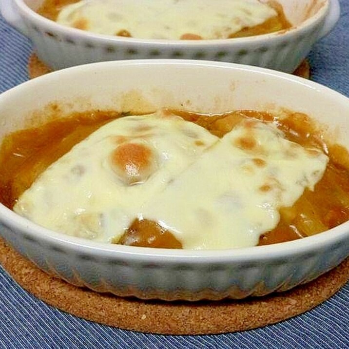 ベビーホタテとエリンギと高野豆腐のカレーチーズ焼き